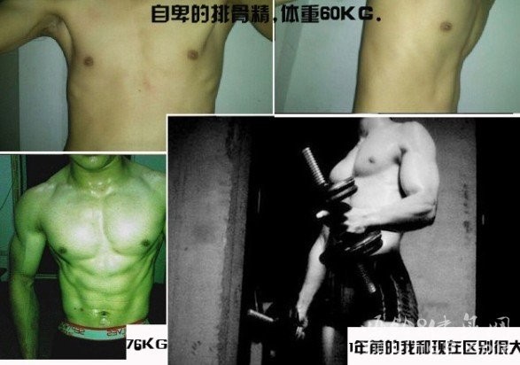 自卑的排骨精1年转变成小肌霸(60-76kg)