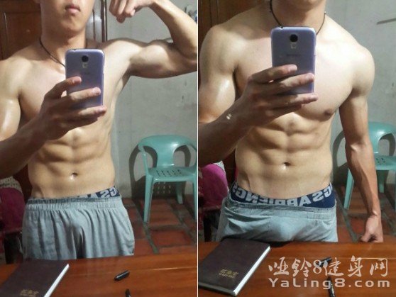 99年少年健身1年肌肉照