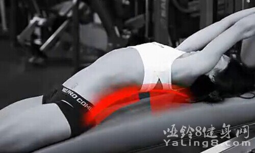 腰部不能弯曲使背部脱离练习板