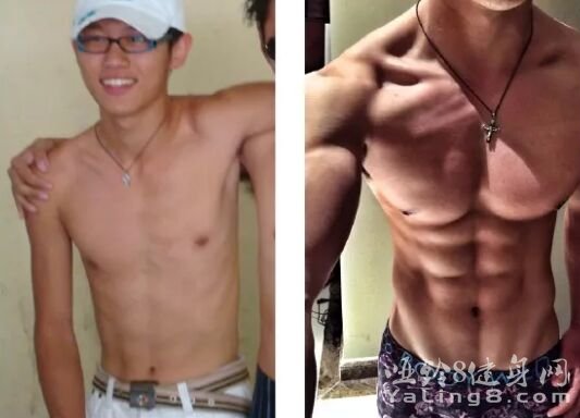 瘦弱男孩健身逆袭